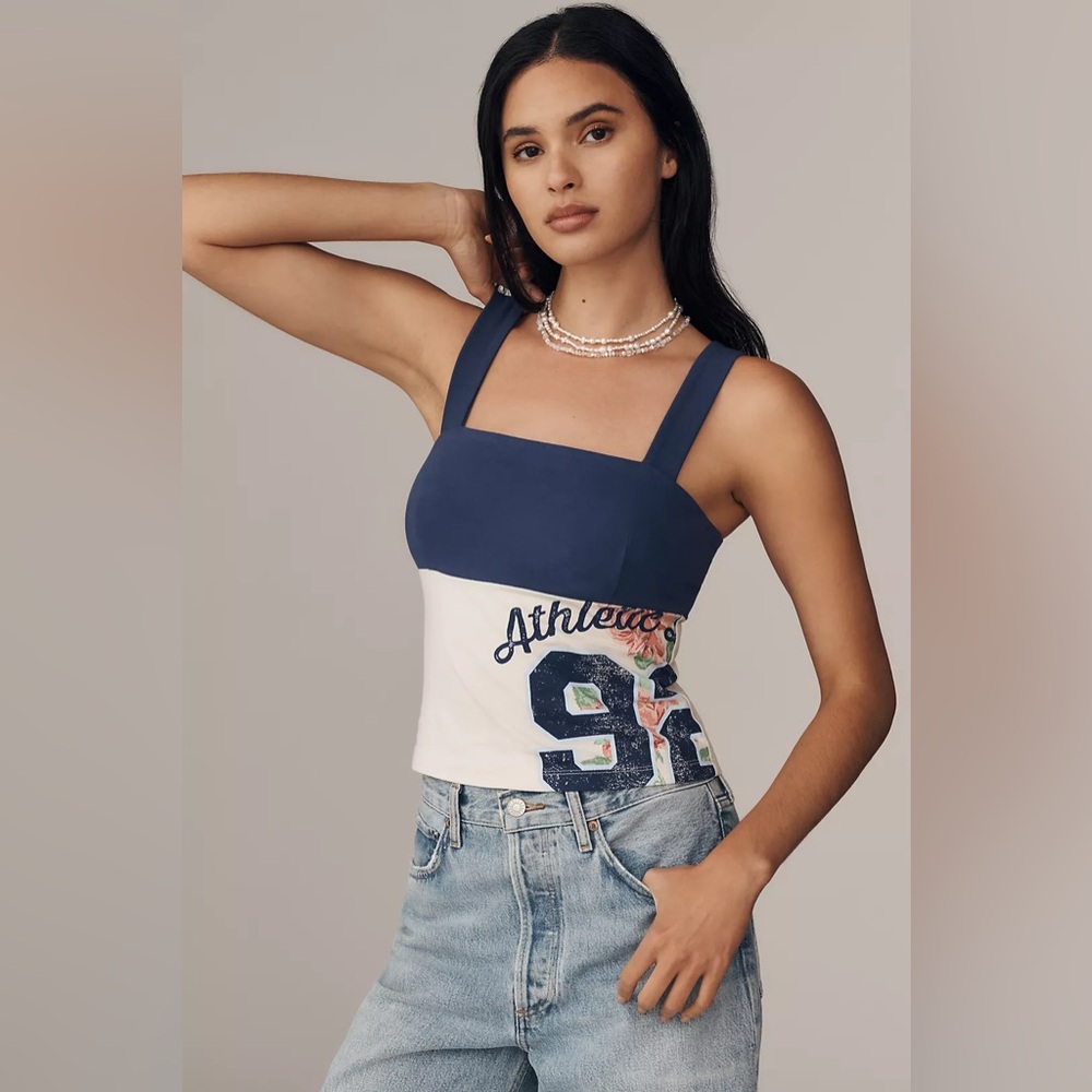 Anthropologie Reworked Sporty Tank Top blouse